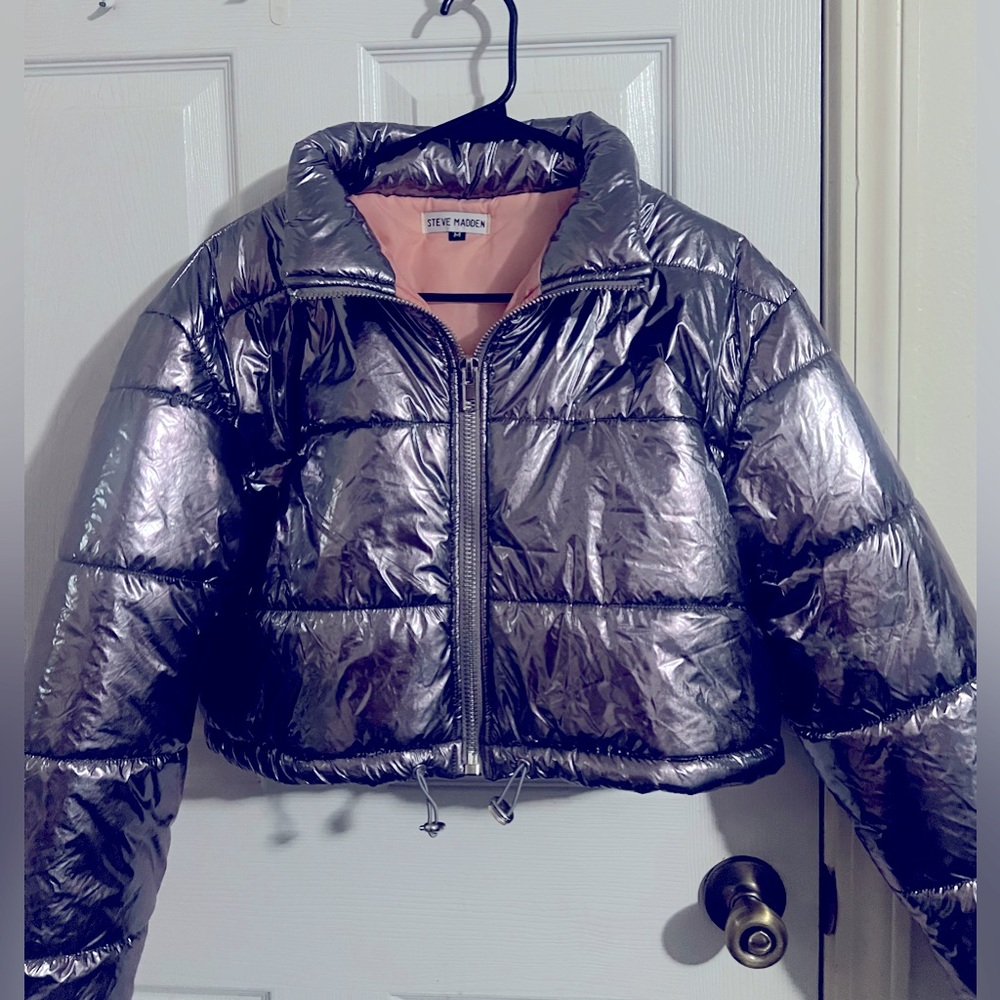 Steve Madden Cropped Puffer Jacket